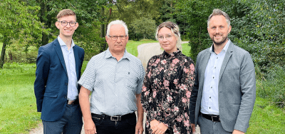 Teamet hos Ejendomsmæglerfirmaet John Frandsen i Auning.