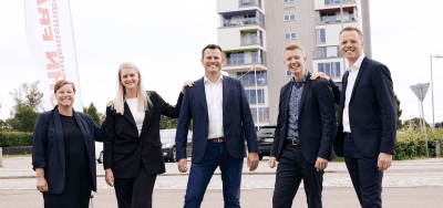 Teamet hos Ejendomsmæglerfirmaet John Frandsen i Hinnerup.