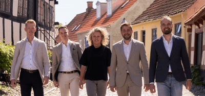 Teamet hos Ejendomsmæglerfirmaet John Frandsen i Ebeltoft.