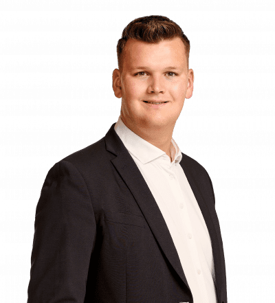Mads Jacobsen, Ejendomsmægler, MDE hos Ejendomsmæglerfirmaet John Frandsen i Aalborg.
