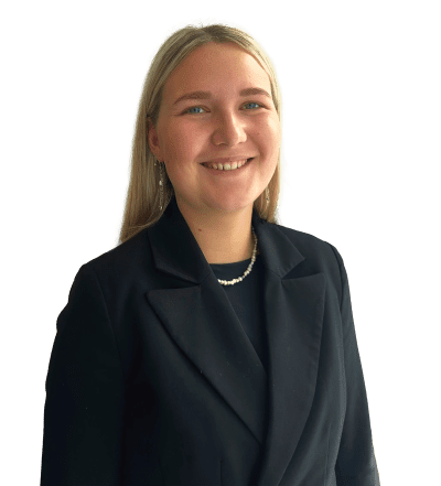 Emilie Vallentin Neiman, Trainee hos Ejendomsmæglerfirmaet John Frandsen i Skødstrup.
